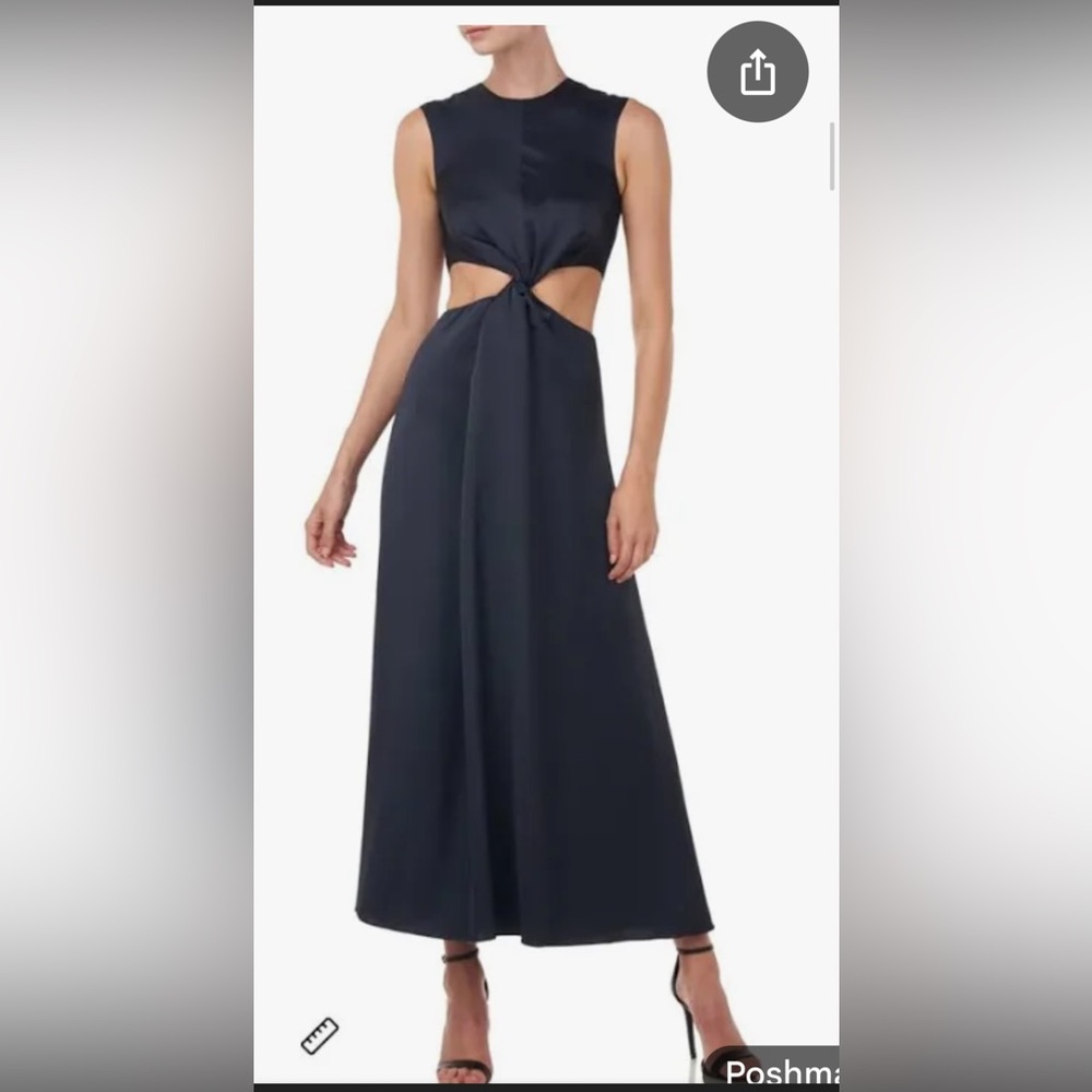 AMUR Inara Knot Cutout Midi Dress size 6